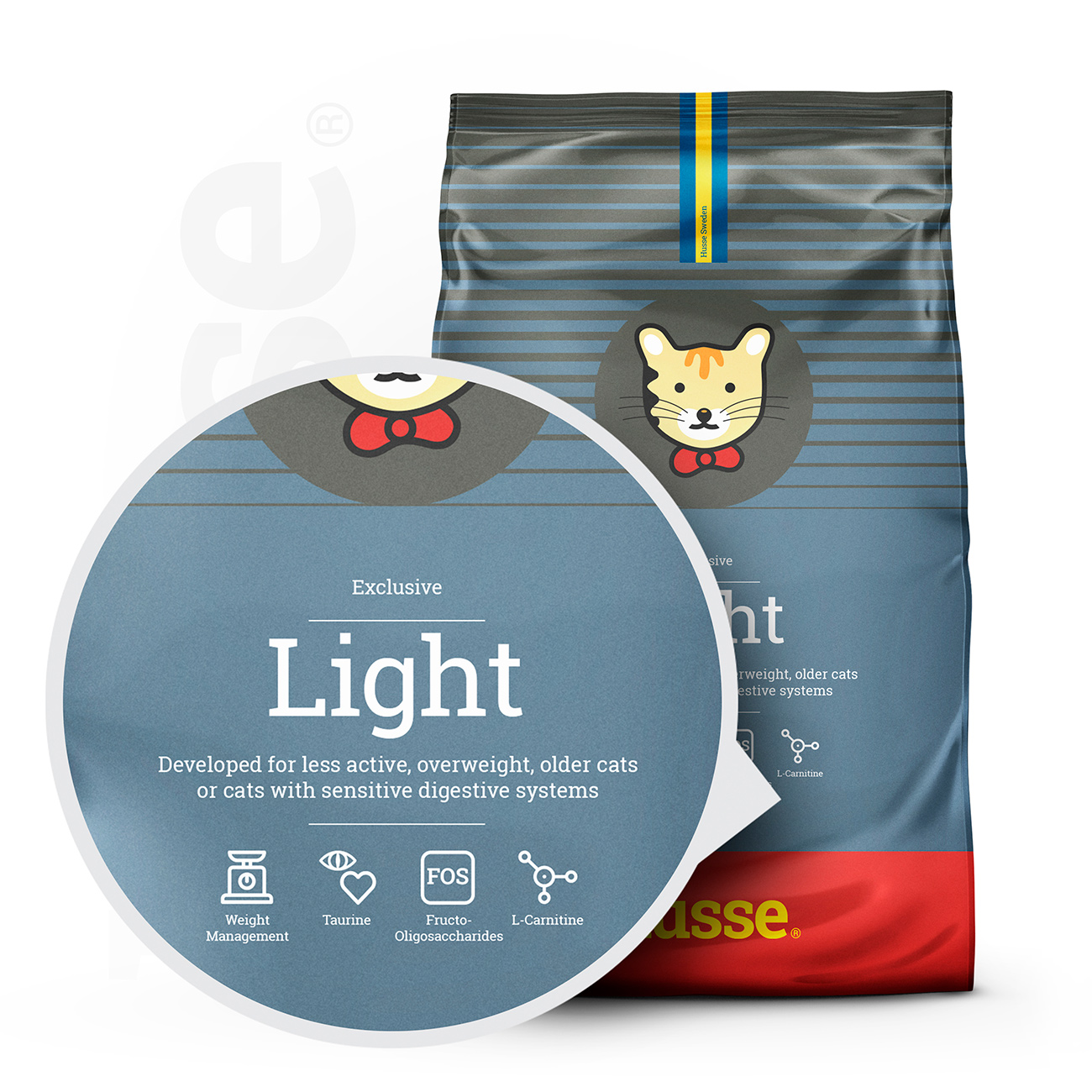 Exclusive Light, 2kg - Husse Natural Complete Adult Light Delicious Dry Cat Food Chicken & Rice Obesity and Weight Management