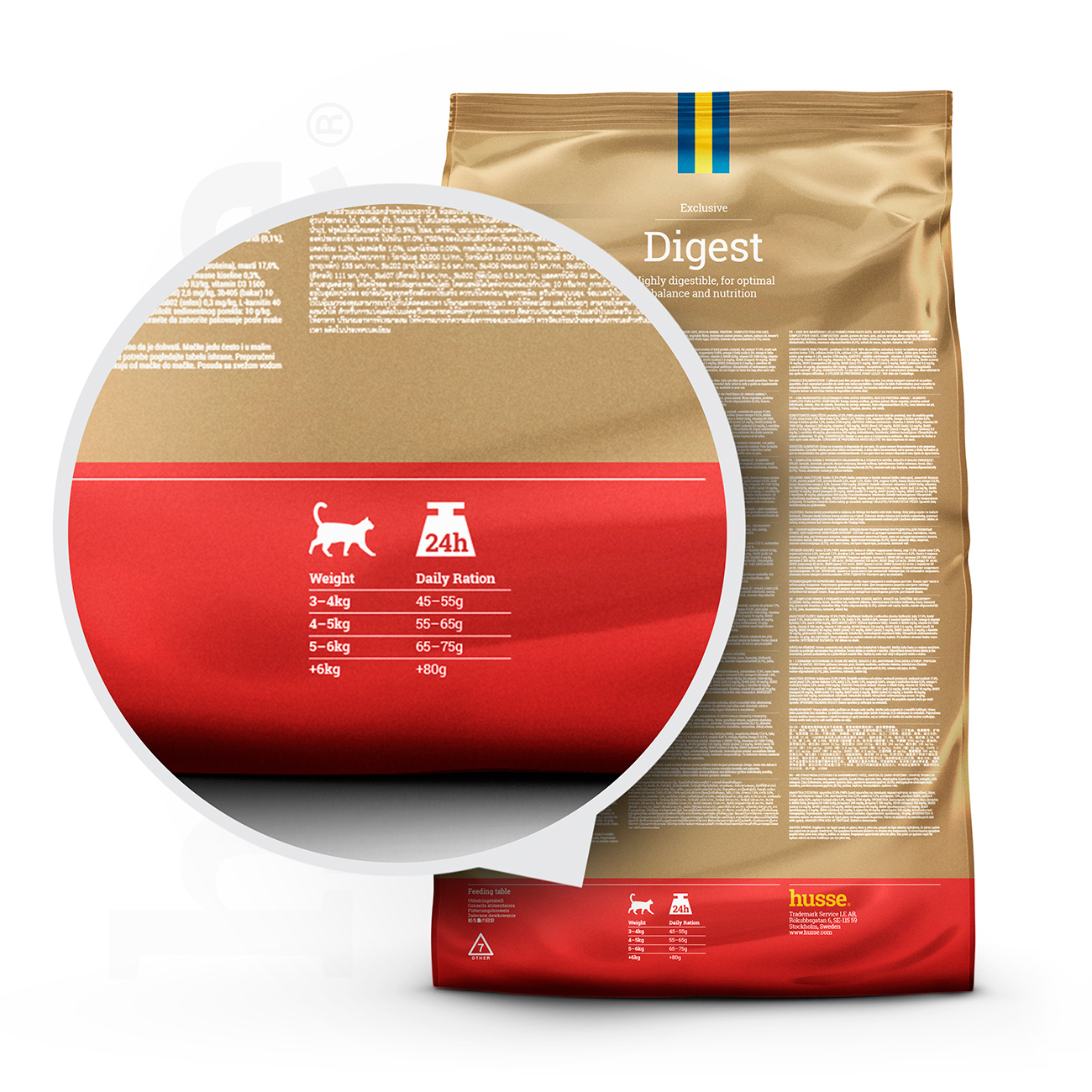 Exclusive Digest, 2kg - Husse Natural Complete Adult Delicious Dry Cat Food Lamb & Rice Hypoallergenic