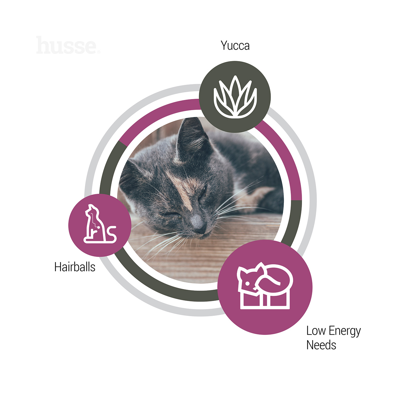 Exclusive Sterilised, 2kg - Husse Natural Complete Adult Sterilised Dry Cat Food Chicken Based Weight Management