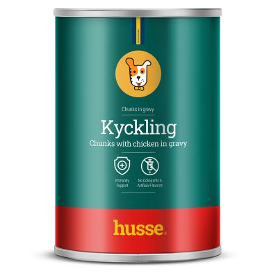 Kyckling, box | 24 cans of tasty chunks with chicken for dogs