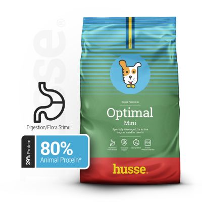 Optimal Mini, 2kg - Husse Small Breed Natural Complete Adult Dry Dog Food Chicken & Rice Gluten-Free Hypoallergenic